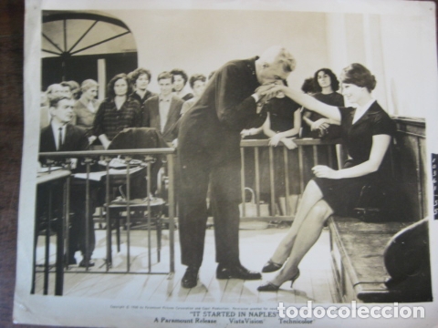 Cine: it started in naples - foto original b/n - capri sofia sophia loren  Vittorio De Sica