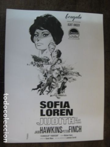 Cine: judith - foto original b/n - sofia sophia loren