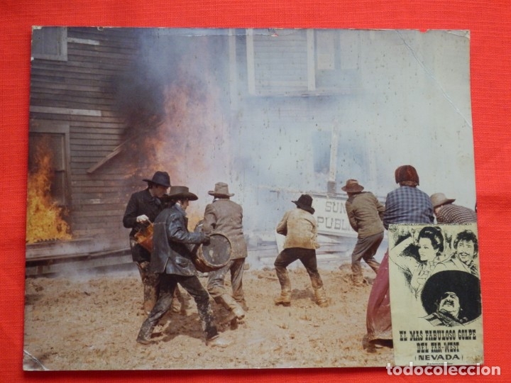 Cinema: el mas fabulosos golpe del far-west, raro fotocromo, distinto, 18x24cm