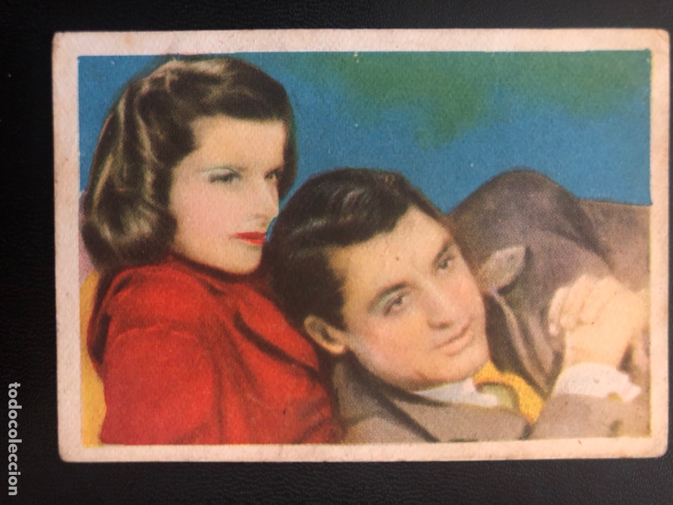 Cine: Cromo cinefoto bruguera 7,5 x 5 cm katherine hepburn cary grant