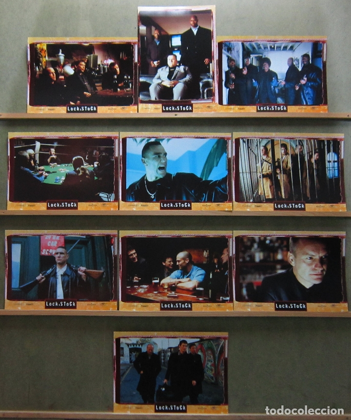 Kino: AAW67 LOCK & STOCK GUY RITCHIE JASON STATHAM POKER SET COMPLETO 10 FOTOCROMOS ORIGINAL ESTRENO