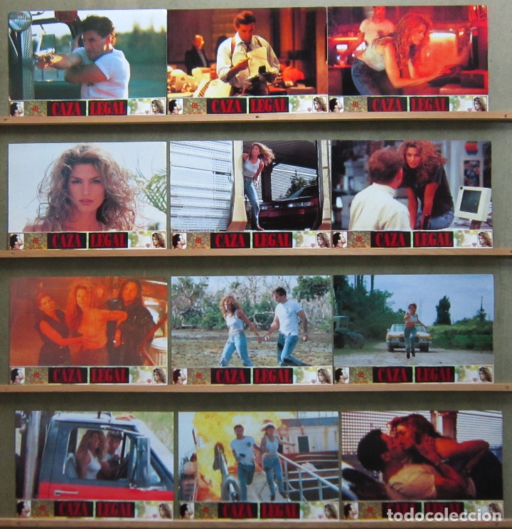 Cine: QT71 CAZA LEGAL CINDY CRAWFORD WILLIAM BALDWIN SET COMPLETO 12 FOTOCROMOS ORIGINAL ESTRENO