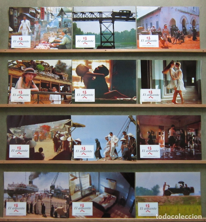 Cine: QT91 EL AMANTE JEAN-JACQUES ANNAUD JANE MARCH SET COMPLETO 12 FOTOCROMOS ORIGINAL ESTRENO