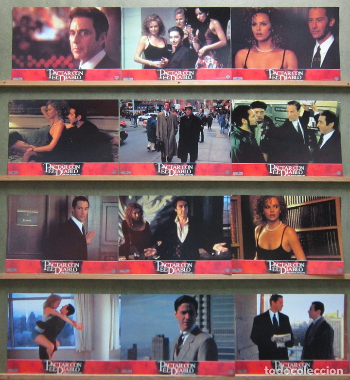 Cinema: QT94 PACTAR CON EL DIABLO AL PACINO KEANU REEVES THERON SET COMPLETO 12 FOTOCROMOS ORIGINAL ESTRENO