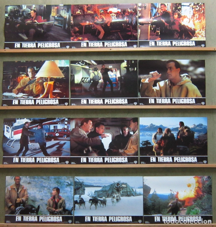 Cinema: QT88 EN TIERRA PELIGROSA STEVEN SEAGAL MICHAEL CAINE SET COMPLETO 12 FOTOCROMOS ORIGINAL ESTRENO