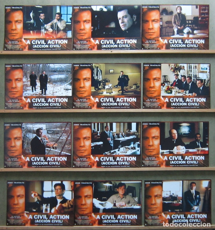Cine: QU05 A CIVIL ACTION JOHN TRAVOLTA ROBERT DUVALL SET COMPLETO 12 FOTOCROMOS ORIGINAL ESTRENO