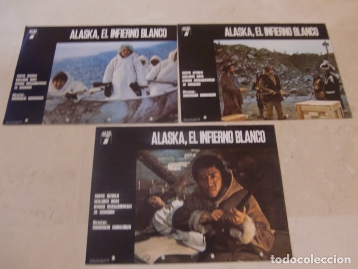 Cine: ALASKA EL INFIERNO BLANCO / JUEGO ORIGINAL 3 FOTOCROMOS ESTRENO