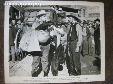 Cine: the gal who took the west - FOTO B/N ORIGINAL -  Scott Brady la cautivadora