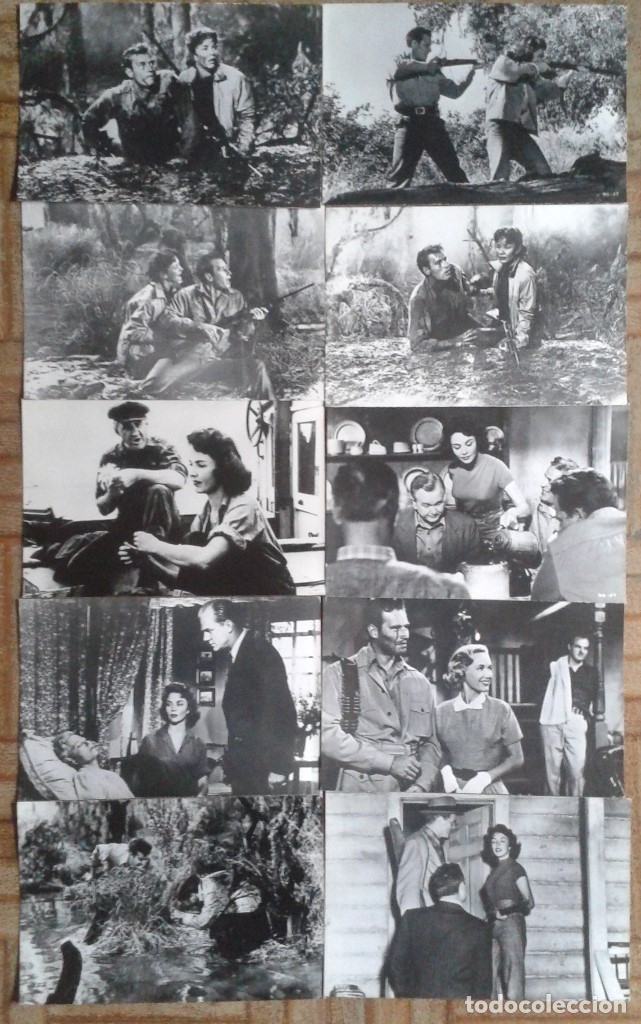 Cine: PASI&Oacute;N BAJO LA NIEBLA. 10 FOTOS 12X18CM. JENNIFER JONES, CHARLTON HESTON, KARL MALDEN