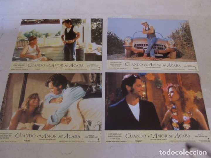 Cine: CUANDO EL AMOR SE ACABA / Mariel Hemingway / JUEGO ORIGINAL 4 FOTOCROMOS ESTRENO