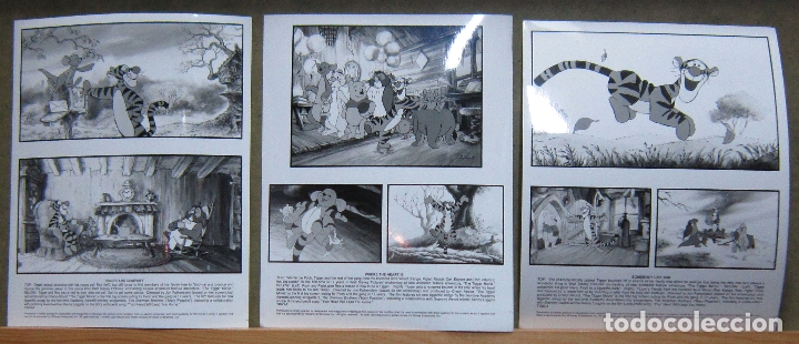 Cine: F30353 LA PELICULA DE TIGGER WALT DISNEY ANIMACION SET 3 FOTOS B/N ORIGINAL AMERICANAS
