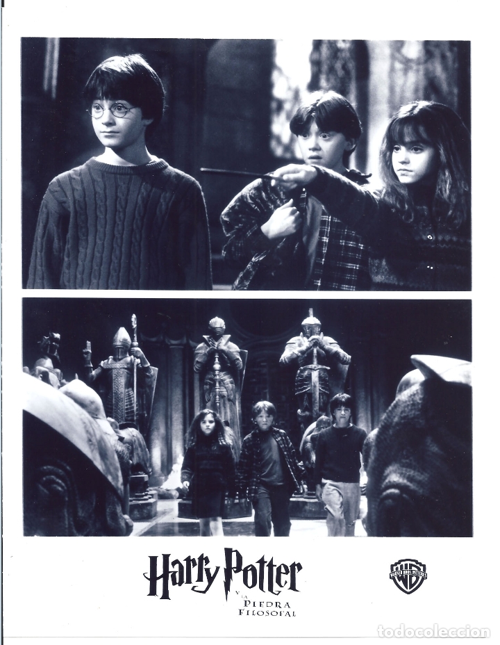 Cin&eacute;ma: F30371 HARRY POTTER Y LA PIEDRA FILOSOFAL DANIEL RADCLIFFE FOTO B/N ORIGINAL ESPA&Ntilde;OLA