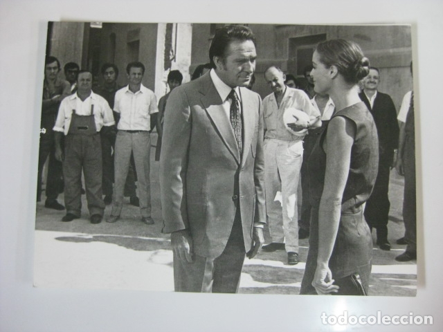 Cine: romy schneider - foto original b/n -  Ugo Tognazzi el califa 13x18cm