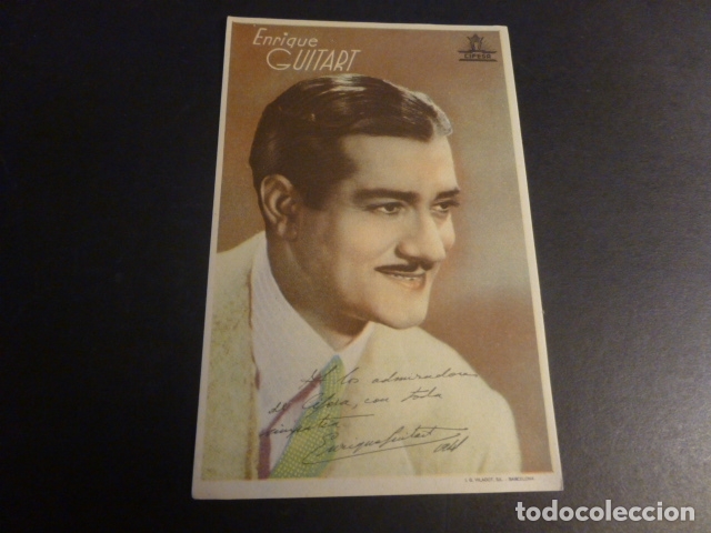 Kino: ENRIQUE GUITART ACTOR TARJETA CON FIRMA PUBLICIDAD CIFESA 8,6 X 13,4 CMTS