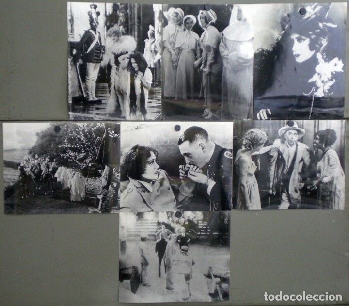 Cine: RV10D LA REINA KELLY GLORIA SWANSON ERICH VON STROHEIM SET ESPA&Ntilde;OL 7 FOTOS FOTOCROMOS ORIGINALES B/N
