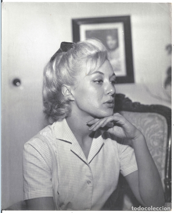 Cine: F30487 MARIA MAHOR FOTO B/N ORIGINAL ESPA&Ntilde;OLA PRENSA FOTOGRAFO WAGNER