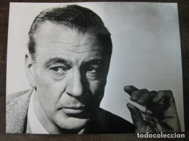 Cine: gary cooper - foto original b/n - hollywood star smoking