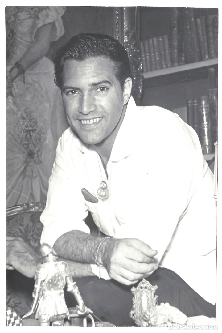 Cinema: F30652 GUSTAVO ROJO RODAJE ENTRE ESCENAS FOTO B/N ORIGINAL ESPA&Ntilde;OLA FOTOGRAFO TORRES