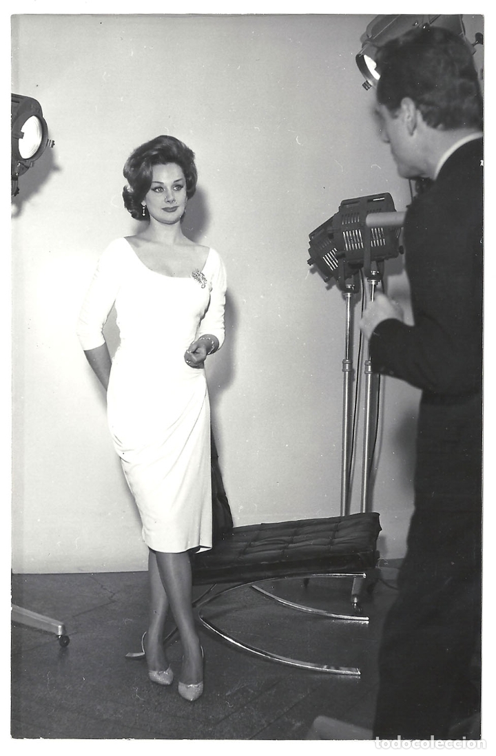 Kino: F30650 YVONNE BASTIEN FOTO B/N ORIGINAL ESPA&Ntilde;OLA PRENSA FOTOGRAFO SAIZ