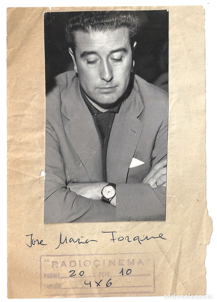 Kino: F30688 JOSE MARIA FORQUE DIRECTOR FOTO B/N ORIGINAL ESPA&Ntilde;OLA PRENSA