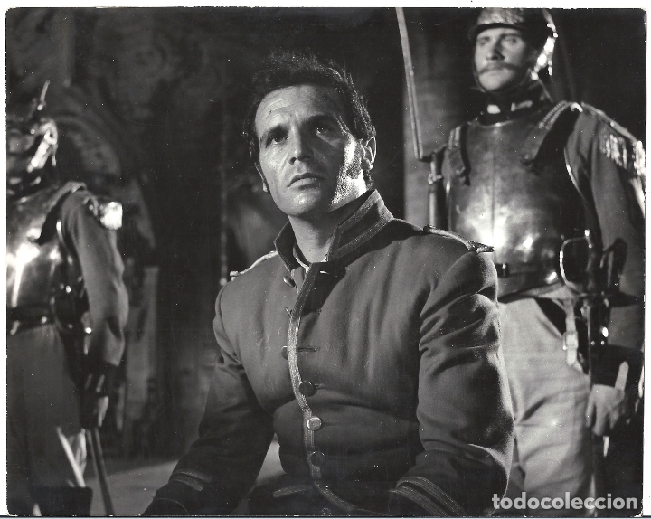 Cine: F30787 FRANCISCO RABAL DIEZ FUSILES ESPERAN FOTO B/N ORIGINAL ESPA&Ntilde;OLA FOTOGRAFO CESAR