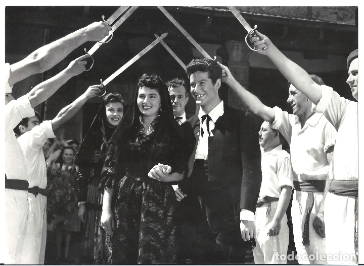 Cine: F30791 VICENTE PARRA MARUJA MARIA ASQUERINO CANCHA VASCA FOTO B/N ORIGINAL ESPA&Ntilde;OLA