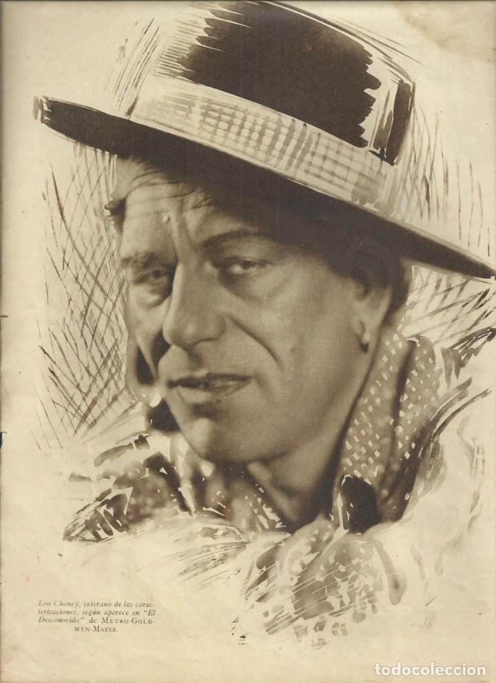 Cine: LON CHANEY. FOTOFRAFIA DEL ACTOR APARECIDA EN LA REVISTA CINE MUNDIAL SEPTIEMBRE 1927