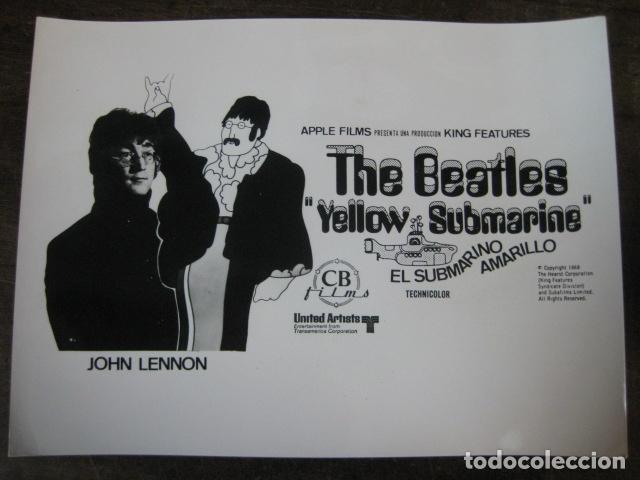 Cine: the beatles yellow submarine - foto original b/n - submarino amarillo john lennon