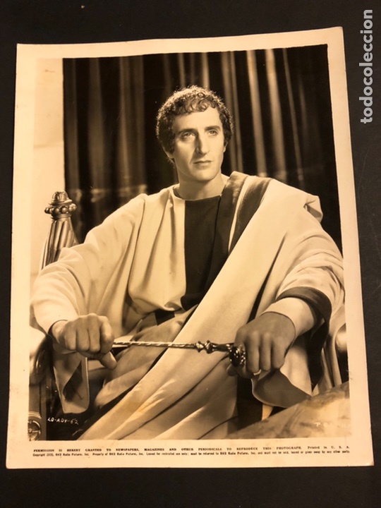 Cine: Foto original RKO Radio de Basil Rathbone en Pompeya 25x20 cm