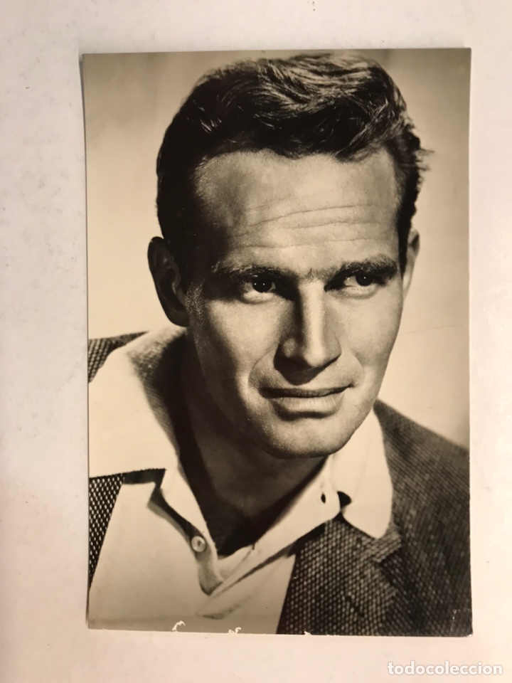 Cine: CINE. ACTORES. Foto postal, Charlton Heston No. 7146. Edicion Archivo Bermejo. (h.1950?)