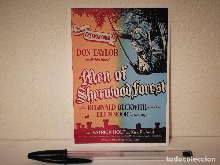 Cine: FICHA COLECCIONABLE -9*13 -  Los hombres del bosque de Sherwood  - ROBIN HOOD