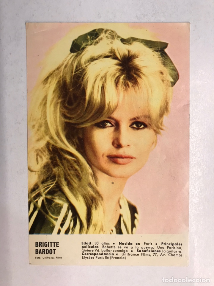 Brigitte Bardot Postal Foto Unifrance Films H Buy Photos And Postcards Of Actors And Actresses At Todocoleccion 189229130