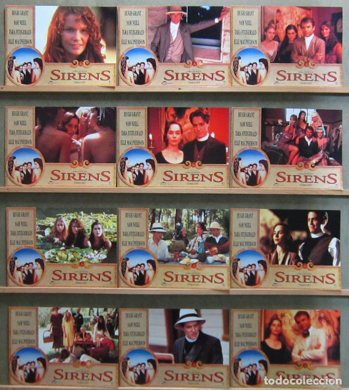 Cine: ACI44 SIRENAS HUGH GRANT ELLE MACPHERSON SAM NEILL SET COMPLETO 12 FOTOCROMOS ORIGINAL ESTRENO