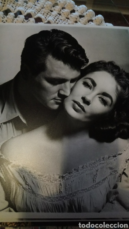 Cine: . Elizabeth taylor foto 24 x 30 papel saten.. Rock hudson