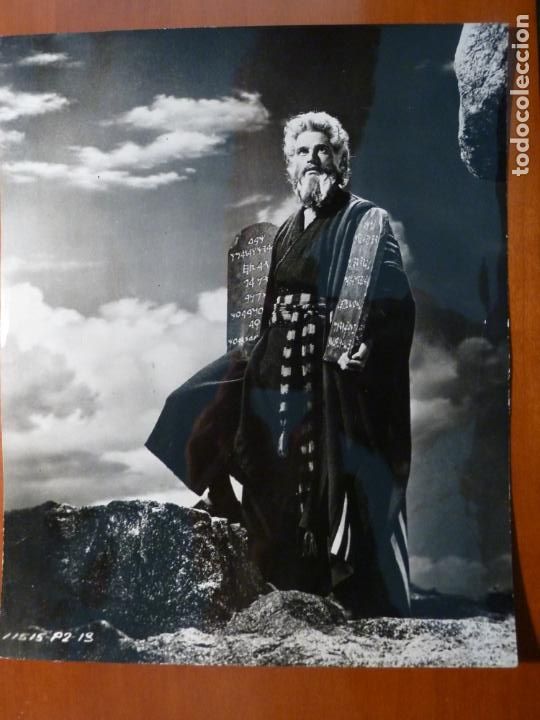 Cine: charlton heston los diez mandamientos foto original antigua