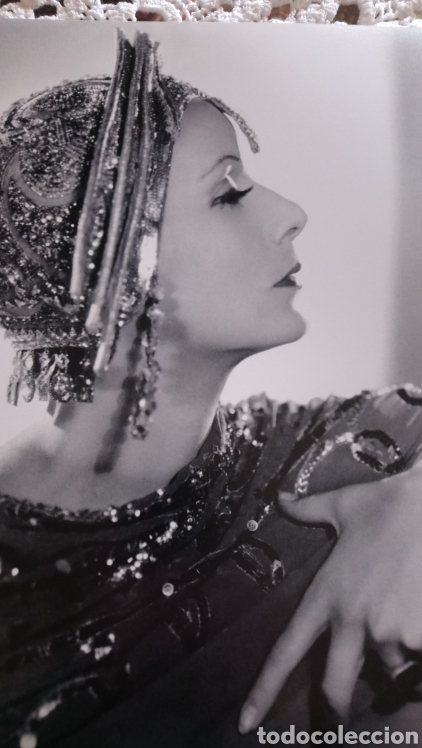 Cine: Greta garbo foto 24 x 30 de una gran calida fotografica papel saten