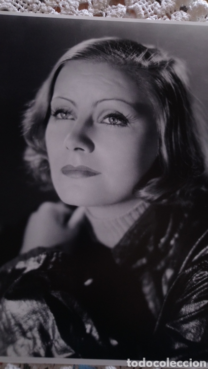 Cine: Greta garbo foto 24 x 30 de una gran calida fotografica papel saten