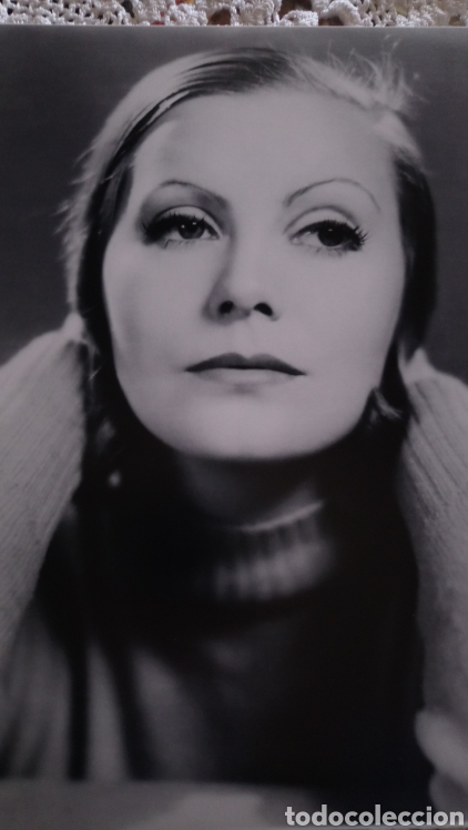 Cine: Greta garbo foto 24 x 30 de una gran calida fotografica papel saten