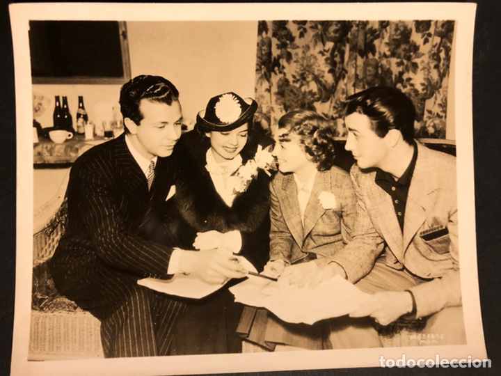 Cine: Foto original MGM de Robert Taylor,Janet Gaynor,Dick Powell y Frances Langford 25 x 20 cm