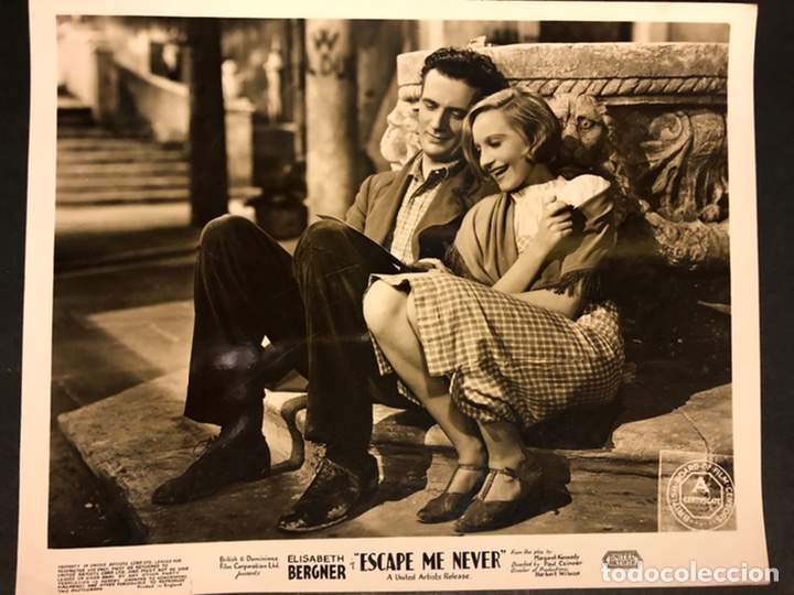 Cine: Foto original United Artists de Elisabeth Bergner y Hugh Sinclair.No me dejes 25 x 20 cm