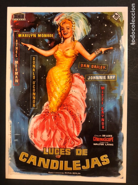 Cine: Tarjeta postal luces de candilejas Marilyn Monroe