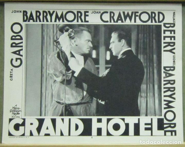 Cinema: AAB13 GRAND HOTEL JOHN BARRYMORE WALLACE BEERY LOBBY CARD ORIGINAL AMERICANO