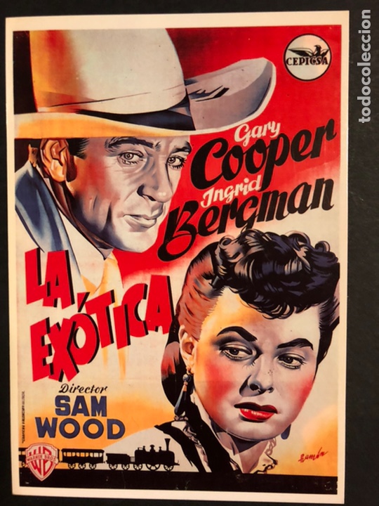 Cine: Tarjeta postal la ex&oacute;tica gary cooper ingrid bergman