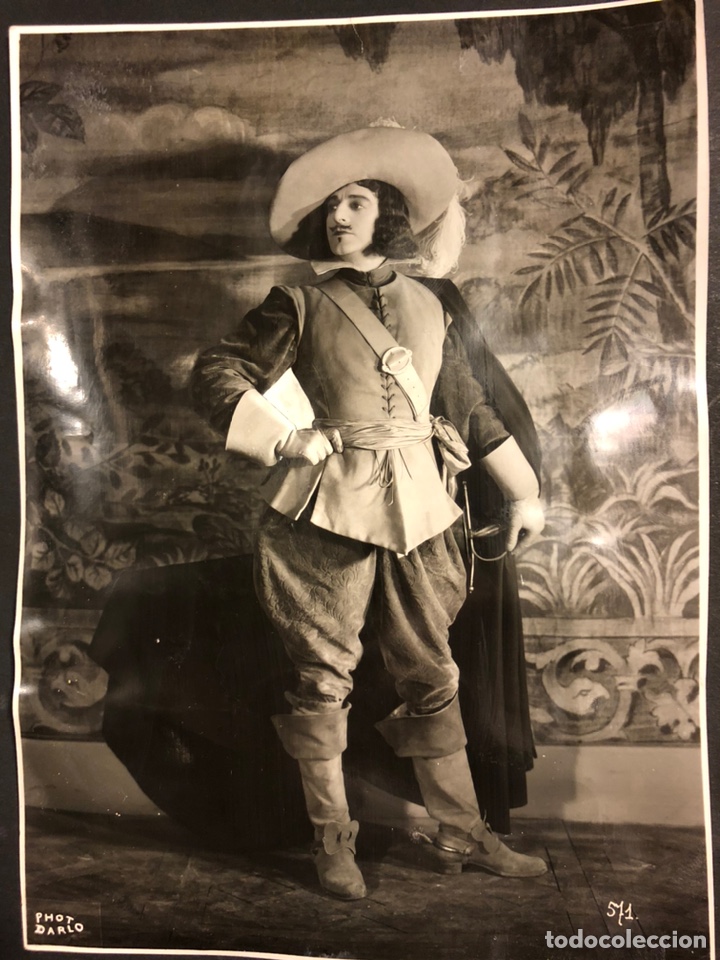 Cine: Foto original Aime Simon Girard los tres mosqueteros 1921 D,artagnan 22 x 16 cm