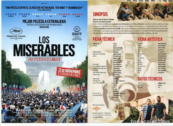 Cine: LOS MISERABLES, de Ladj Ly. 15 X 21 cms..