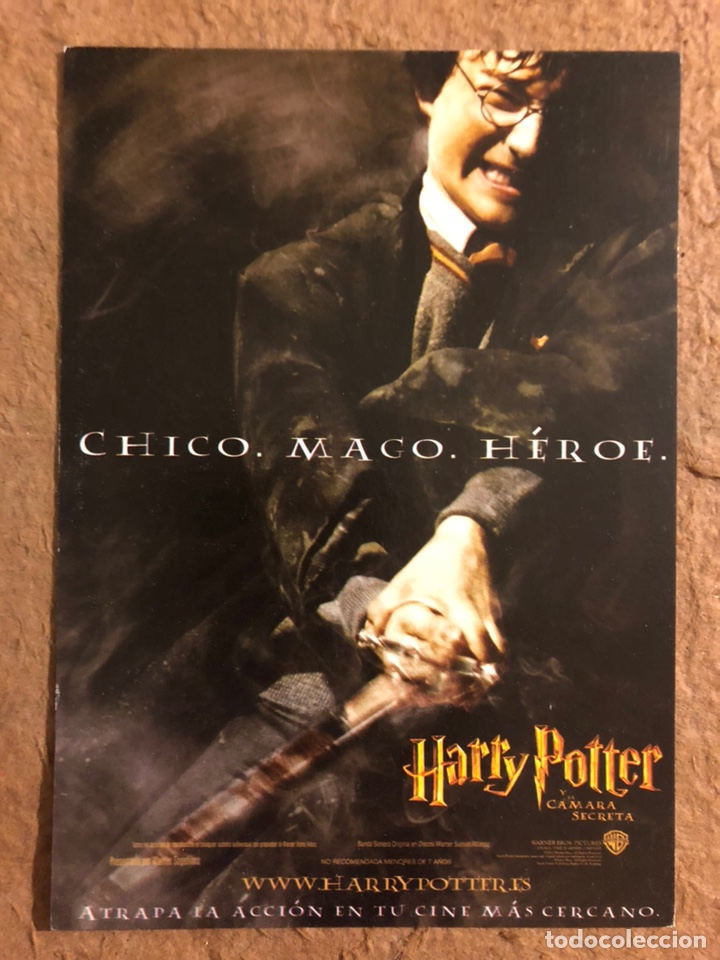 Cinema: HARRY POTTER Y LA C&Aacute;MARA SECRETA. POSTAL SIN CIRCULAR PROMOCIONAL DE LA PEL&Iacute;CULA.