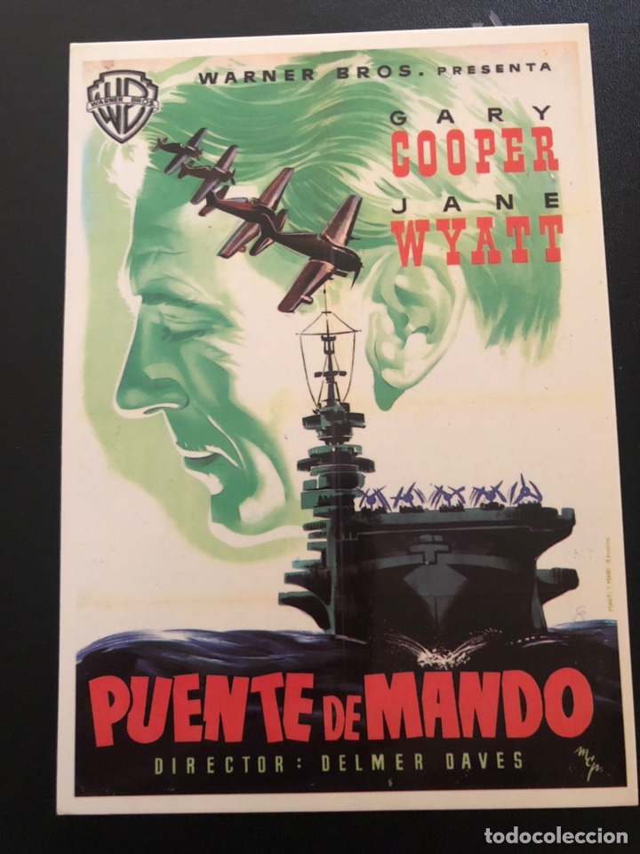 Cine: Tarjeta postal puente de mando gary cooper