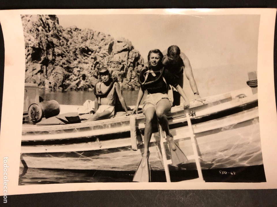 Cine: Foto original de sofia loren.la sirena y el delfin 18 x 12 cm