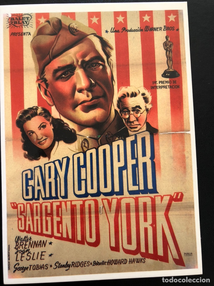 Cine: Tarjeta postal el sargento York.gary cooper