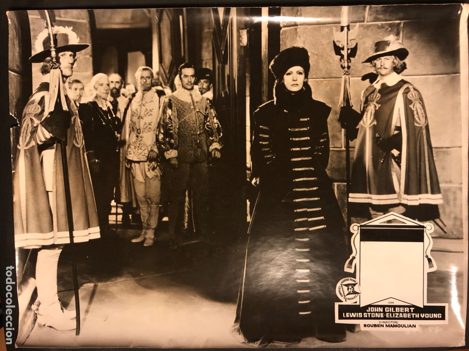 Cine: Fotocromo la reina Cristina de Suecia.Greta Garbo 40 x 30 cm